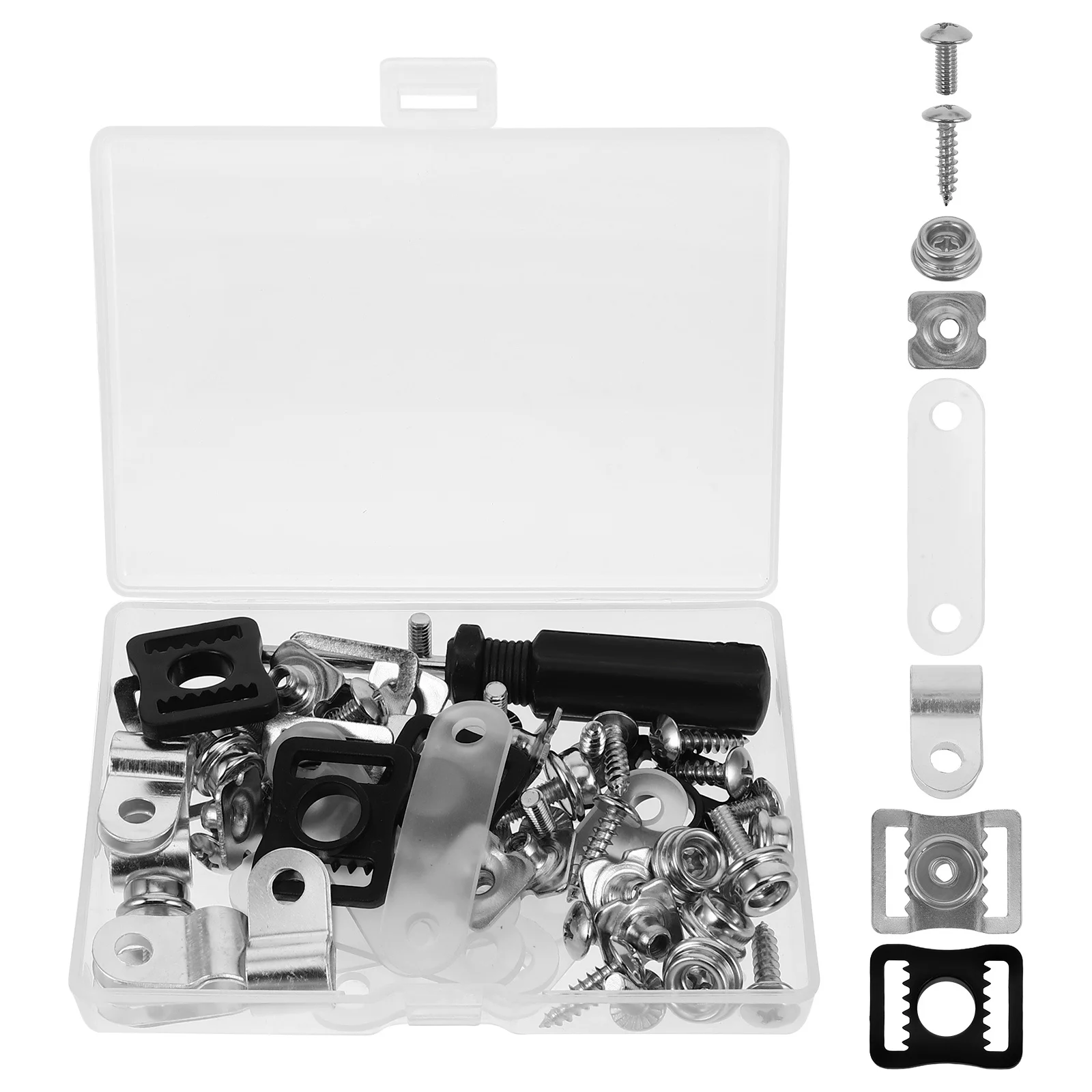 

57Pcs Repair Kit Football Hockey Baseball Rugby Softball Visor Clips Screws Nuts Chin Buckle Replacement Accessories Set
