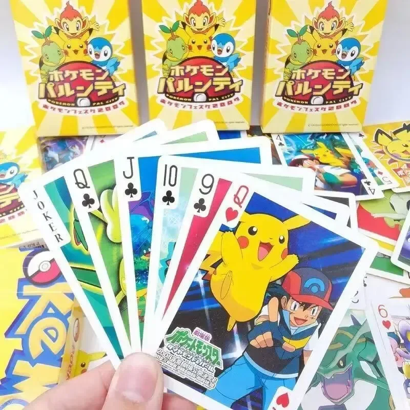 54pcs Pokemon Poker Classic Characters Cute Pikachu Playing Cards Non-repetitive Children's card Gift Casual Puzzle Game