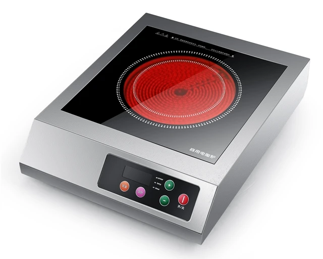 3500W Tabletop Electric Induction Hot Cooking Stove With Titanium Crystal Plate All Metal Infrared Cooker