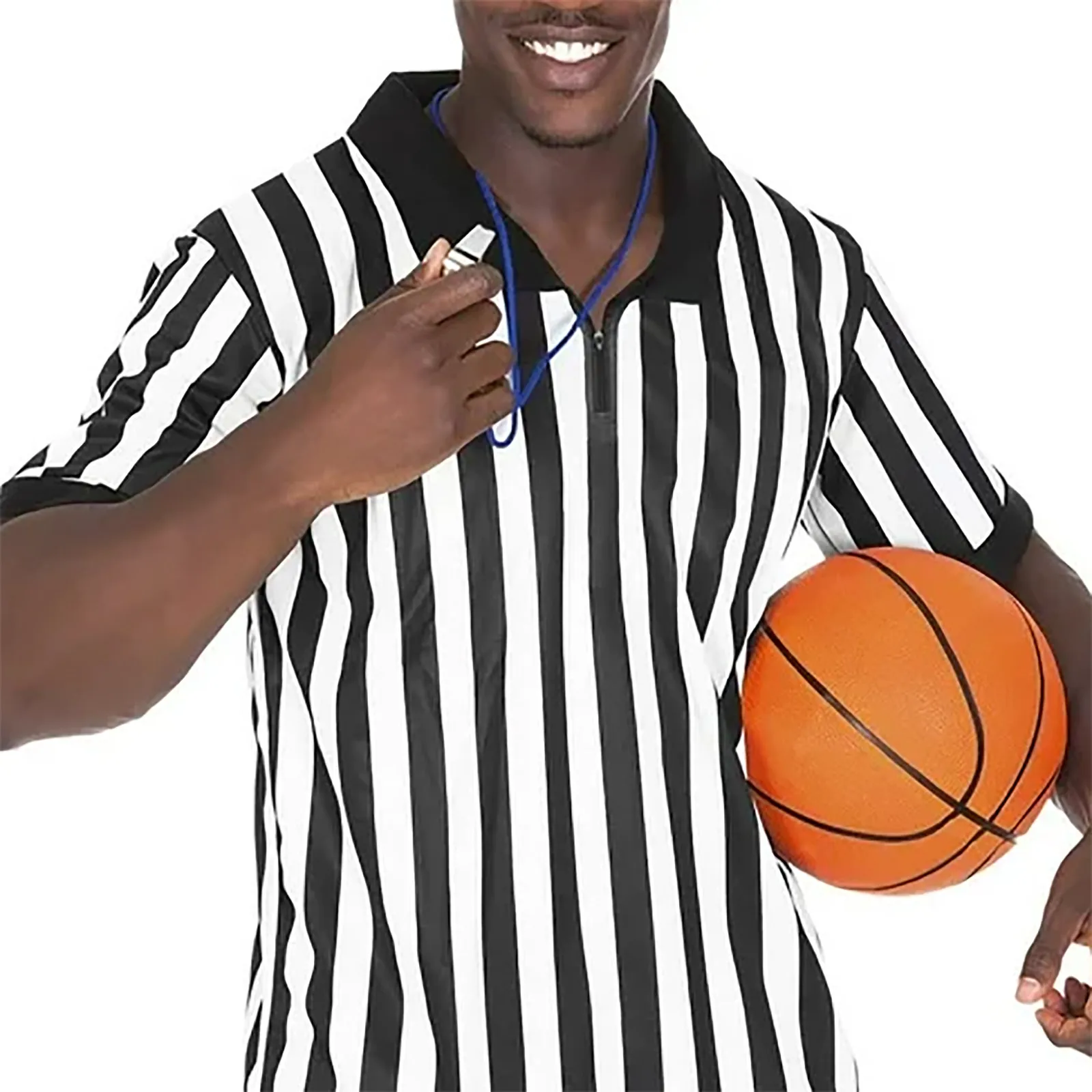 Camicia da arbitro da uomo camicia ufficiale da uomo Ref manica corta calcio Costume di Halloween magliette semplici da uomo Pack maglietta da uomo 3xlt