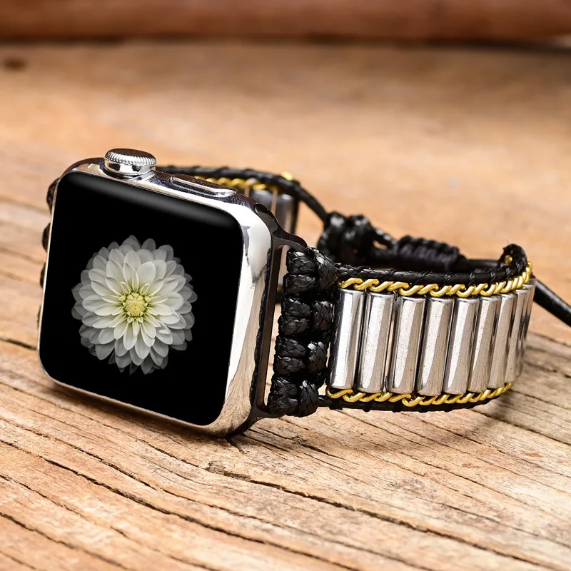 Bohemian Strap for apple watch band ultra 2 49mm 44mm 40mm 41mm 45mm Braided jewelry bracelet for iwatch series 9 8 7 6 5 4 3 Se