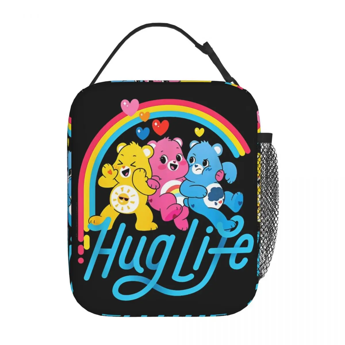 Care Bears Hug Life Insulated Lunch Bag Cooler Bag Reusable Meal Container Portable Lunch Box Tote Food Bag Beach Picnic