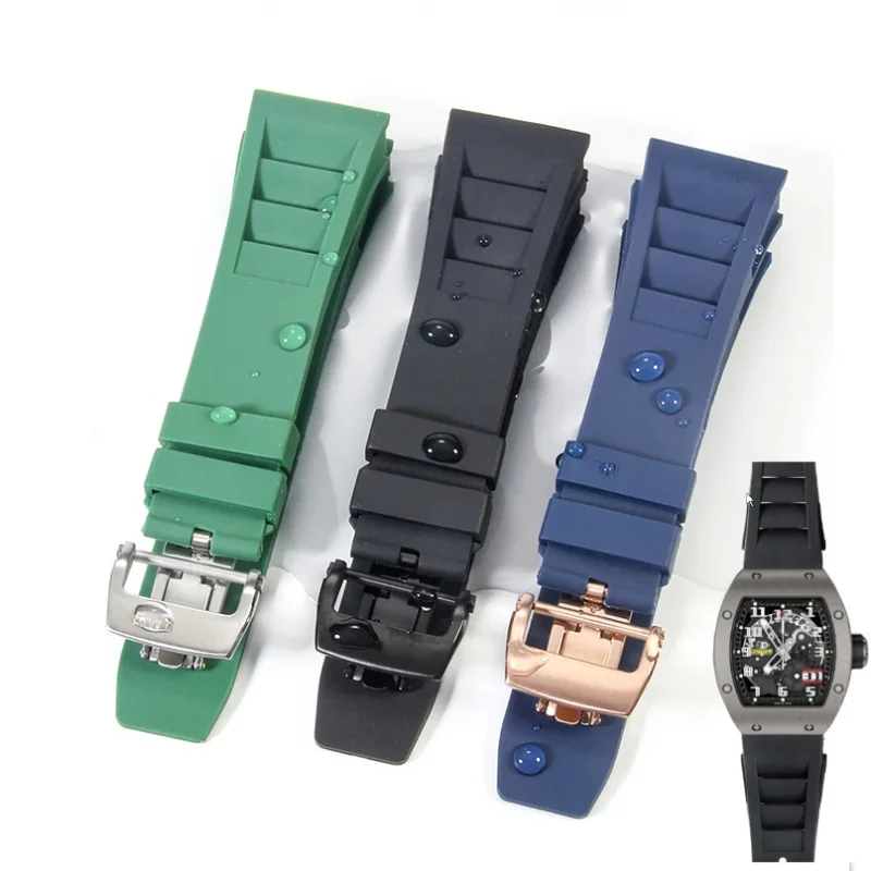 

Для Richard Mille силиконовые RM-11 мужские ремешки для часов с отверткой 4/5 звезд высокого качества водонепроницаемый мягкий резиновый ремешок для часов