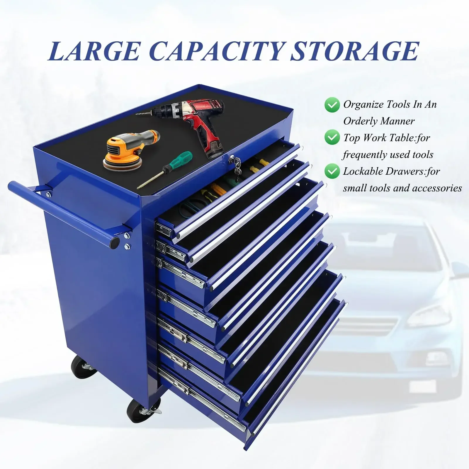 

Hot Sale High Quality Steel Auto Repair Tool Cabinet Premium Case for Tool Trolley