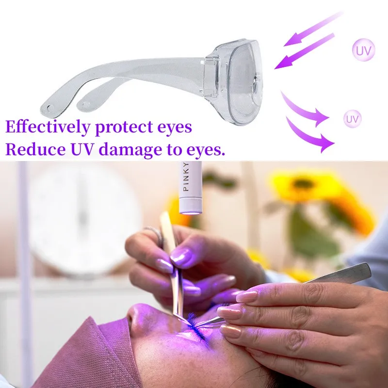 UV Protective Glasses For False Lash Eyelash Extension Safety Ray Protection Wind Dust Proof Unisex Eye Cycling lens UV Goggle