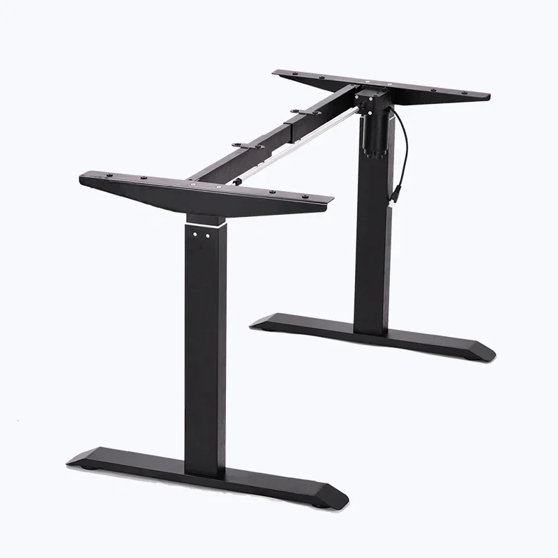 

l High Quality Mental Desk Frame Automatic Ergonomic Electric Table Adjustable Height Monitor Desk Stand