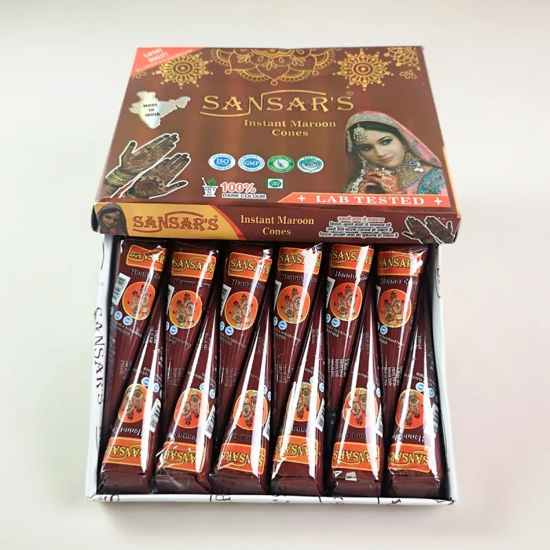 Ungüento Henna India Tatuaje Negro Pasta Mehndi 1/10 Piezas