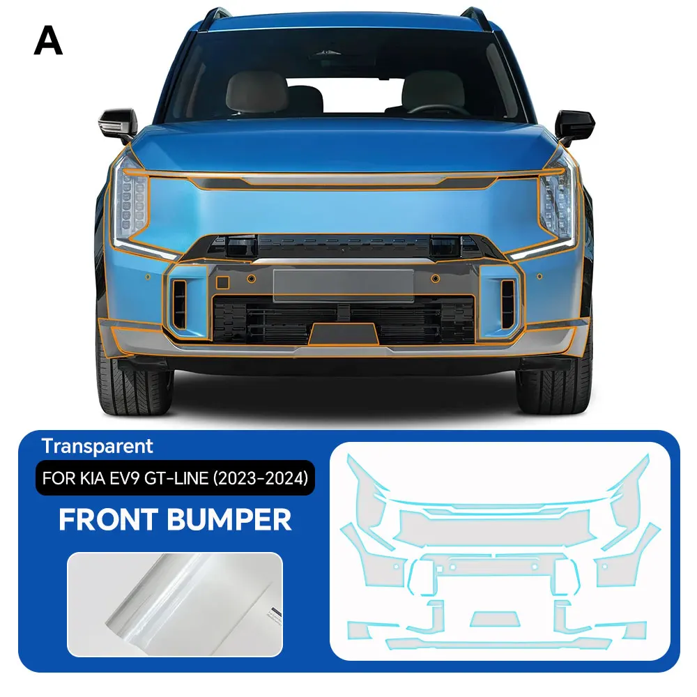 

For KIA EV9 GT-Line 2023-2024 TPU Body Bumper Door Pre-cut Sticker Paint Protection Film PPF Scratch-resistant And Transparent