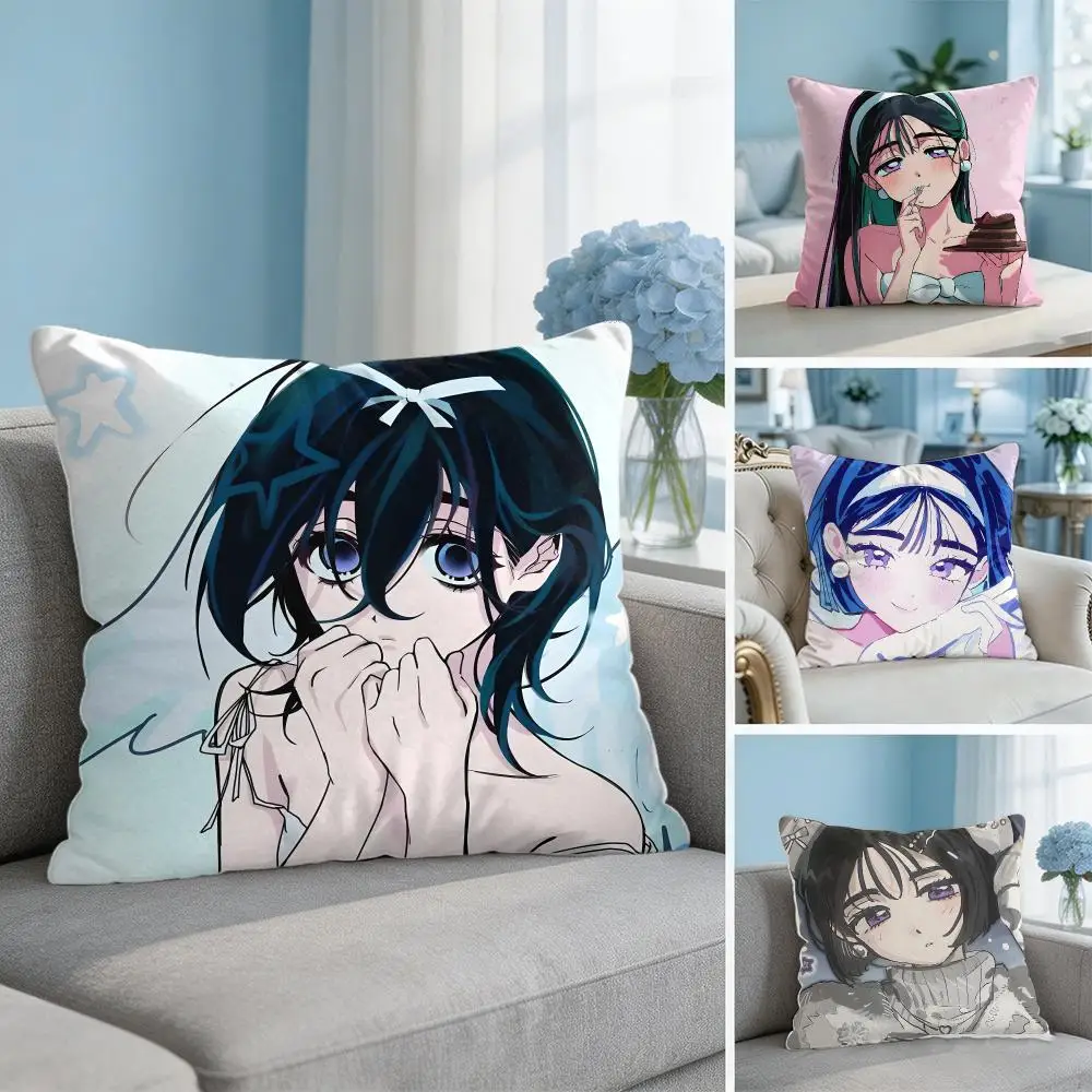 Anime A-Alien Stage Sua Cushion Cover Soft Short Plush Throw Pillow Cover Hidden Zipper Cutecore Sofa Bedroom Home Decor