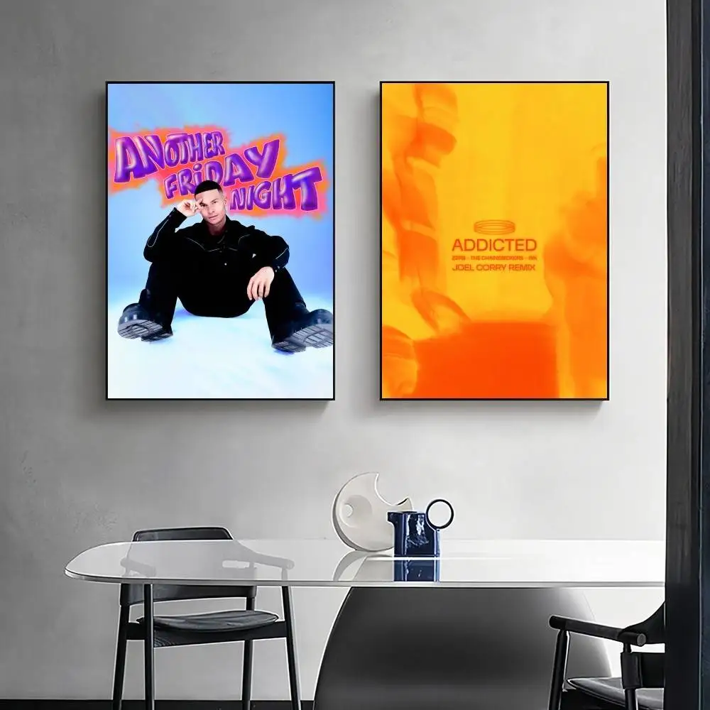 Póster impreso de cantante Joel Corry, arte de pared cocido, pintura en lienzo para sala de estar, dormitorio, decoración del hogar