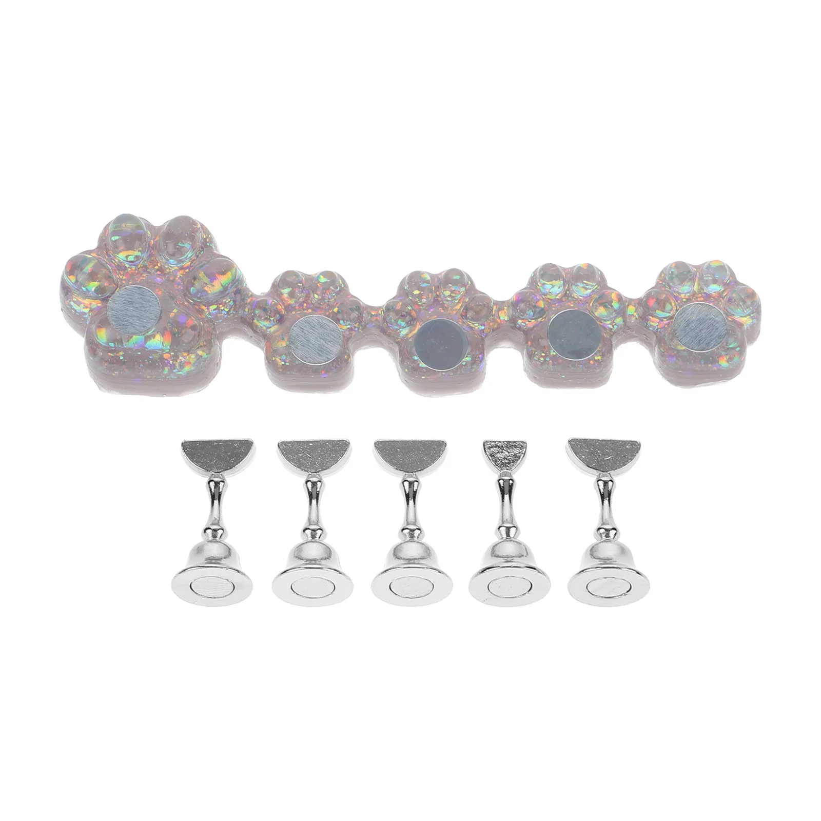 

1Set Cat Claw Tip Holder for Nail Practice Strong Manicure Display Stand Easy Carry Nail Art Rack for Painting and Showing Nails