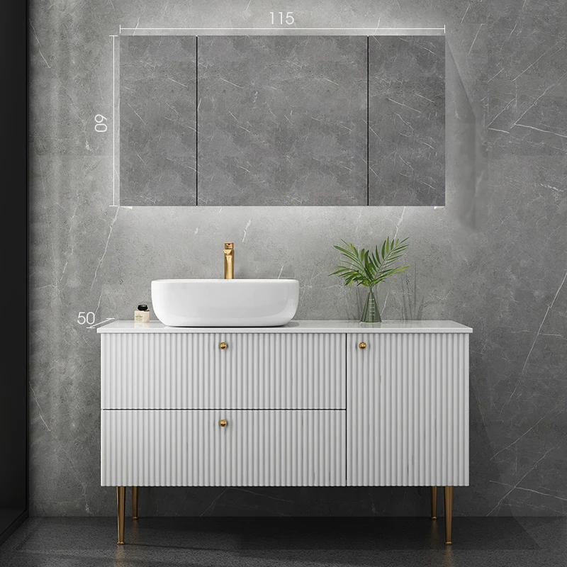 Floor Organizer Bathroom Cabinet Storage Mirror Perfume Toilet Partitions Luxury Cupboard Decorations Gabinete Home Furniture