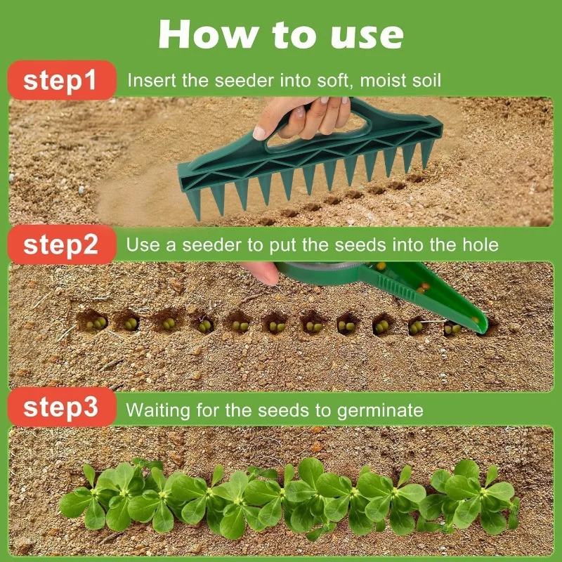 اليد Dibbler 12 حفرة البذر السريع في التربة حفار حديقة اليد تخفيف التربة زارع زراعة المعونة كفاءة حديقة الإكسسوارات