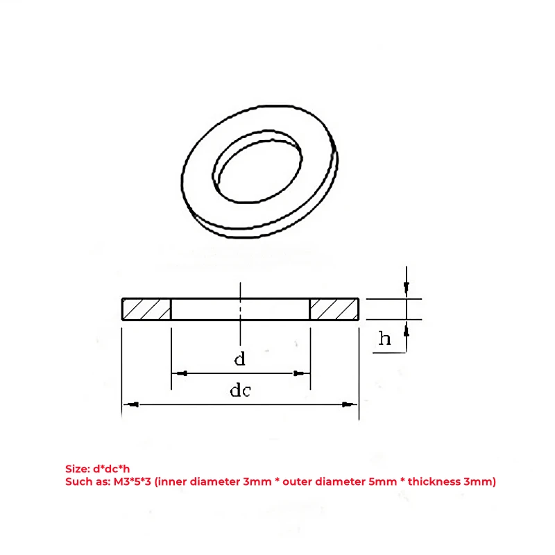 Galvanized Carbon Steel Plain Washers Bolt Flat Gasket M2 M2.5 M2.6 M2.7 M3 M4 M5 M6 M7 White Zinc Ultra Thin Flat Washer Gasket