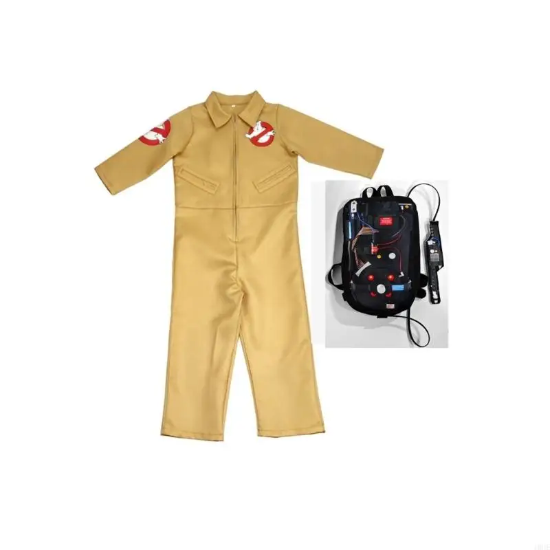 أزياء الأطفال الصغار Ghostbuster بذلة Ghostbuster حزمة البروتونات التأثيرية أزياء الهالوين ملابس Ghostbuster هدية