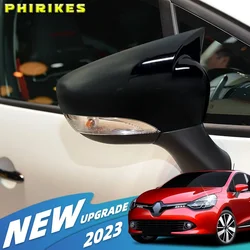 For Renault Clio MK4 for 4 2 PCs ABS plastic bat wing mirror covers rearview mirror case cover glossy black car accessories