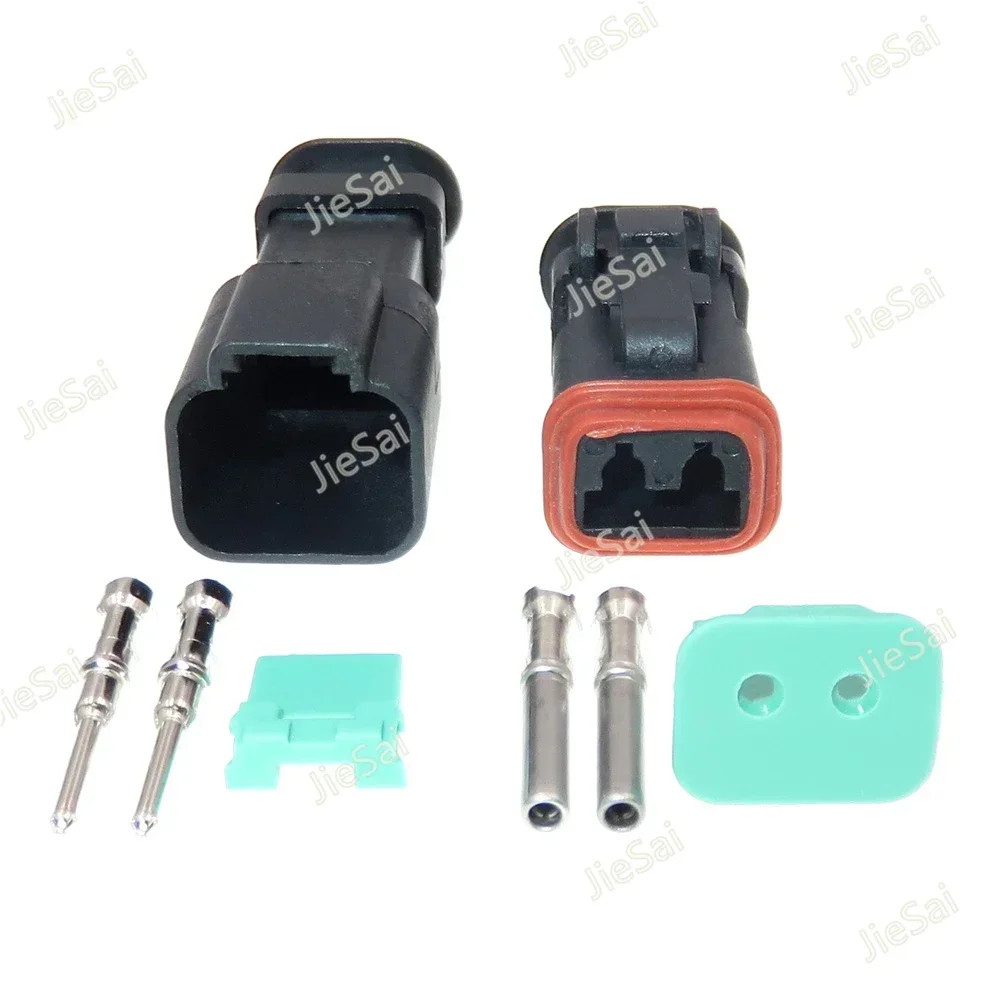 2 Pin DT04-2P-E008 DT04-2S-E008 Male Female Docking Waterproof Connector 1.6 Series Fuel Spray Nozzle Wire Harness Plug