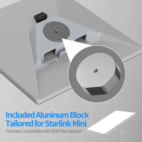 Imagen 2 del producto Para Starlink Mini trípode de pie con adaptador de aluminio 3 uds soporte exterior con picos de tierra para Mini accesorios Starlink