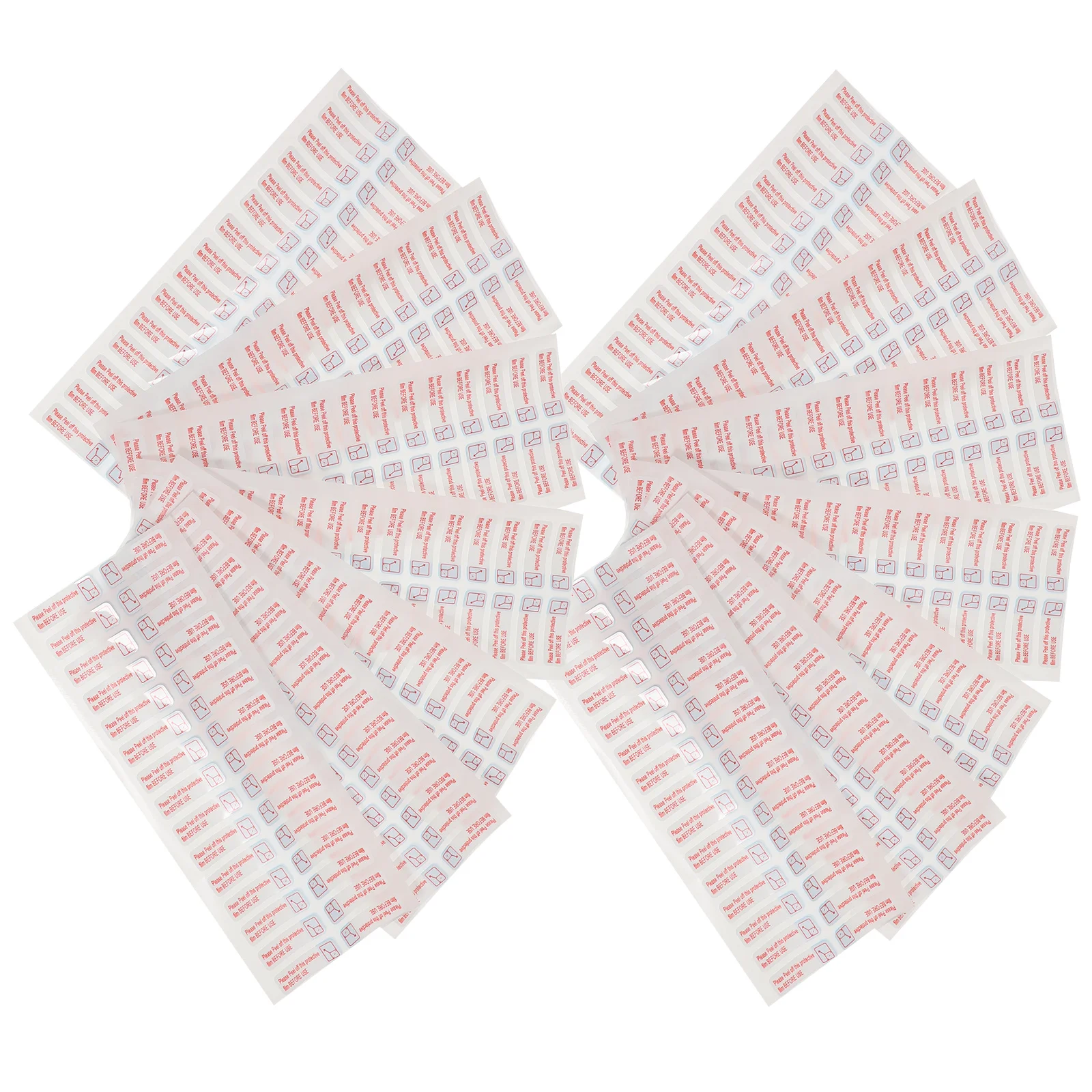 

3000pcs Tempered Glass Label PP Paper Easy Peel Strong Adhesion Film Removal Sticker Water Resistant Folder Tag