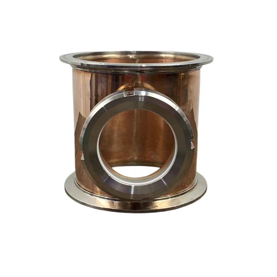 

8" 203mm Flange OD 217mm Copper Tee for bubble plates . Part of distillation column . Moonshine Still, Distillation