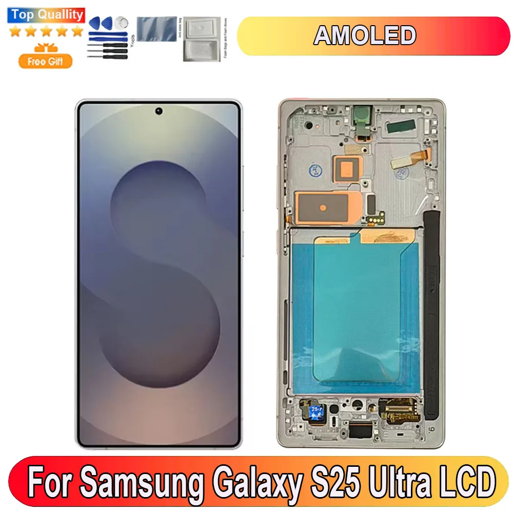 6.79"AMOLED For Samsung Galaxy S25 Ultra LCD Display Screen Touch Panel Digitizer Replacement Parts Support Fingerprin S938