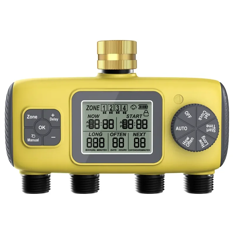 Garden Irrigation Timer Automatic Watering System Smart Controller for Home Outdoor Lawn Plant Care 4 Zone Programmable Hose