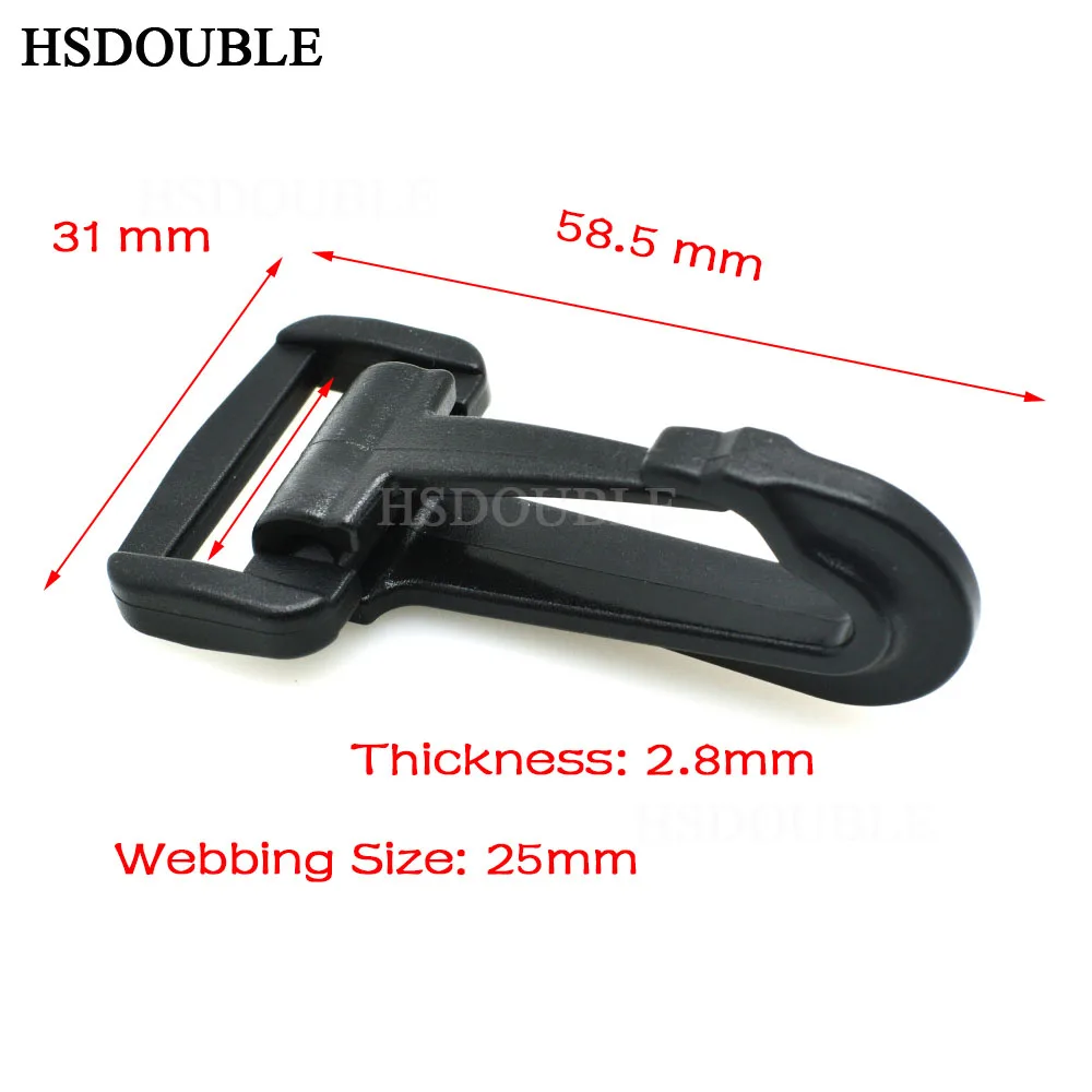 Plastic Snap Hooks Rocker Style For Backpack Strap Webbing 20mm 25mm 30mm 38mm 50mm