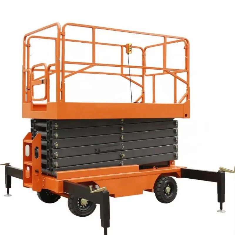 electric scissor lift platform price 300kg bearing capacity 3m 4m 5m lift platform mobile aerial work platform for warehousing