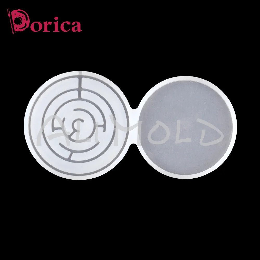 Dorica Maze Design Epoxy Mold Diy Cake Decorating Chocolate Cheese Silicone Lollipop Mould Kitchen Accessories Tools Candy Model