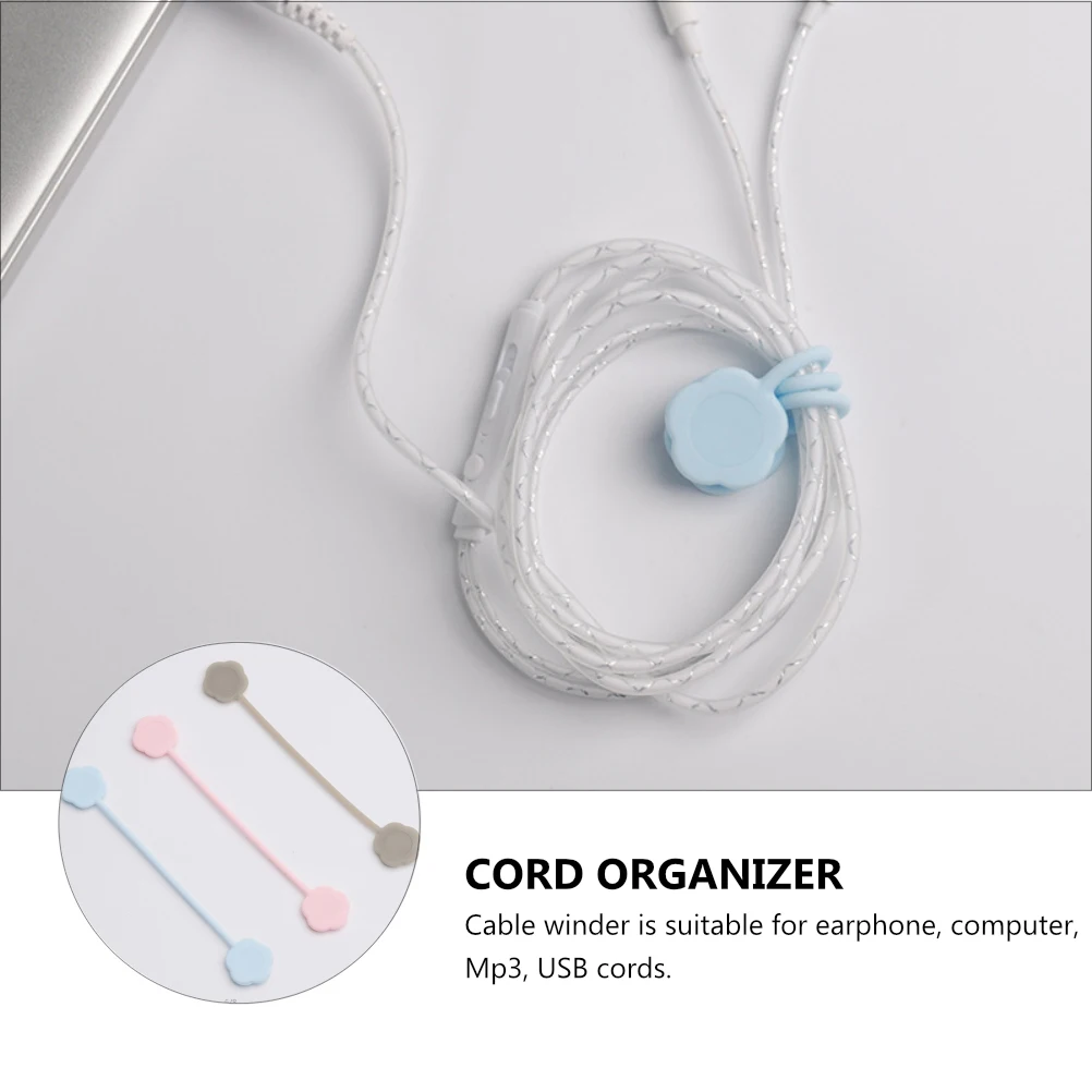 

6 Pcs of Force Ties Organizer Silica Gel Cable Storage