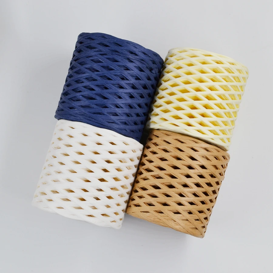200M Raffia Paper Straw Rope Environmentally Friendly Yarn Handmade Knitting Packaging Belt Rope Crocheting Summer Hat Bags