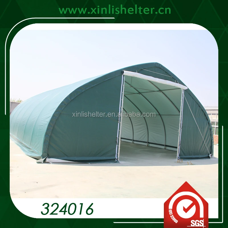 High Quality 324016P PVC Coated Steel Frame Fabric Cover Storage Shed Shelter for Outdoor Temporary Office Use
