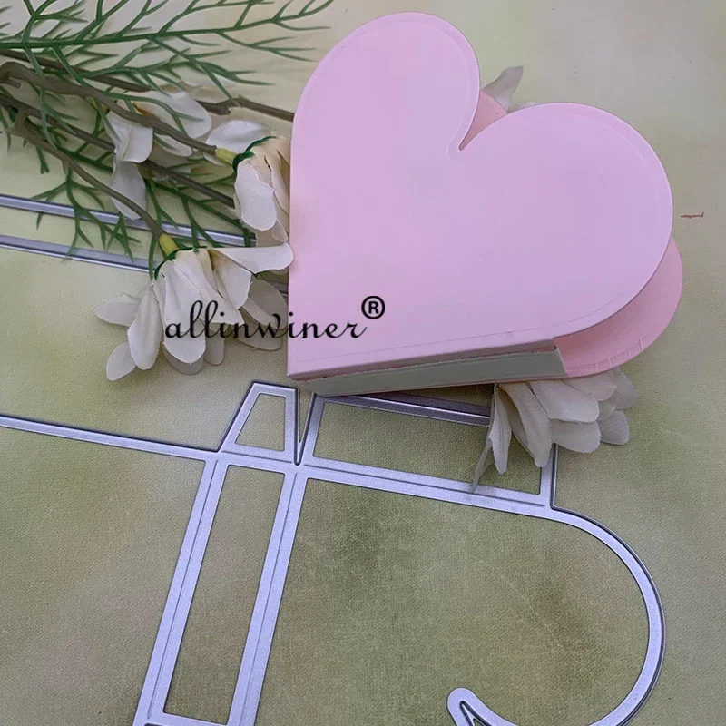 

New 3D Folding Love Handle Box DIY Craft Metal Cutting Die Scrapbook Embossed Paper Card Album Craft Template Stencil Dies