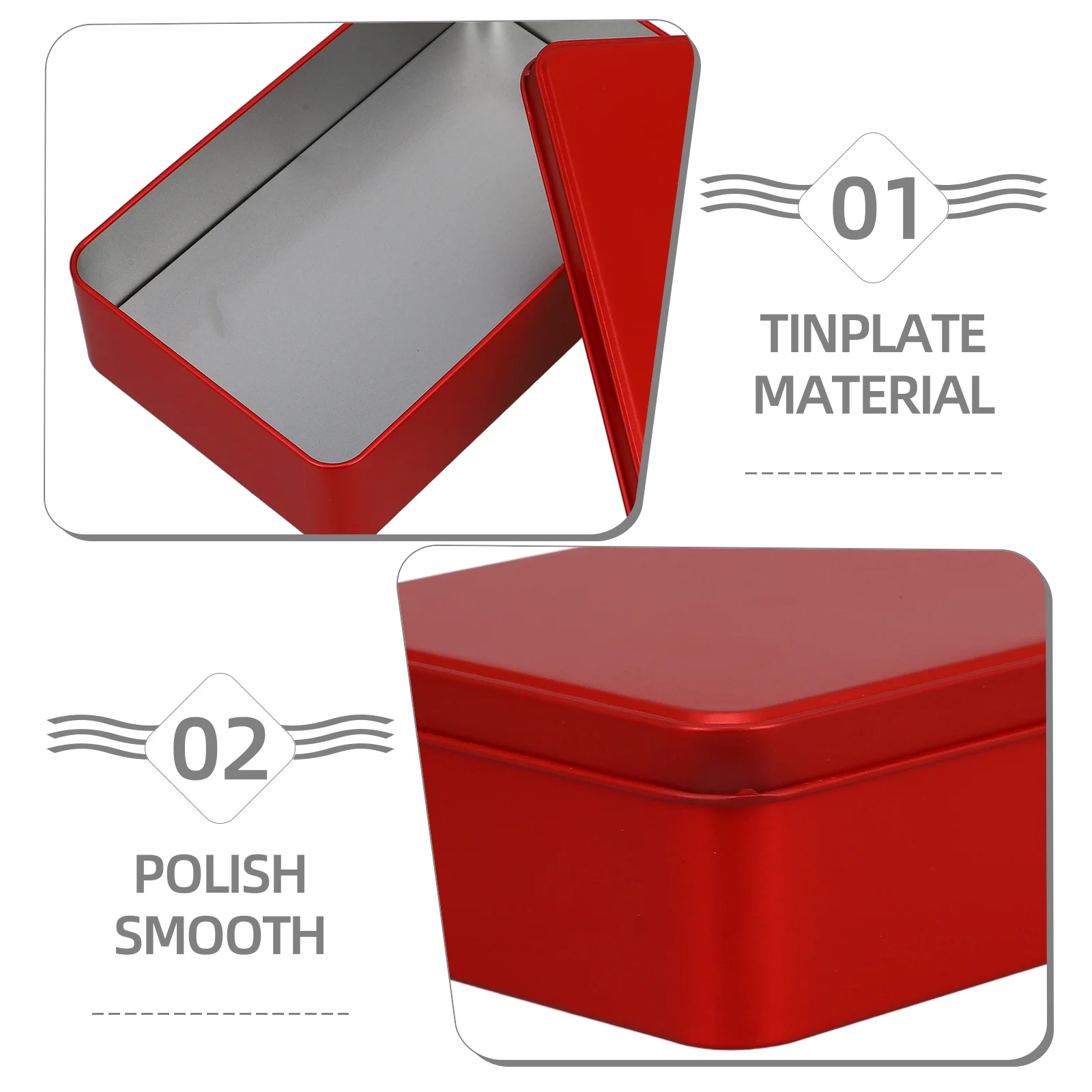3 قطعة صندوق صغير من القصدير علبة تخزين معدنية للسلع الصغيرة مجوهرات لوازم فنية مانعة للتسرب غطاء آمن محمول حقيبة حمل مريحة #3