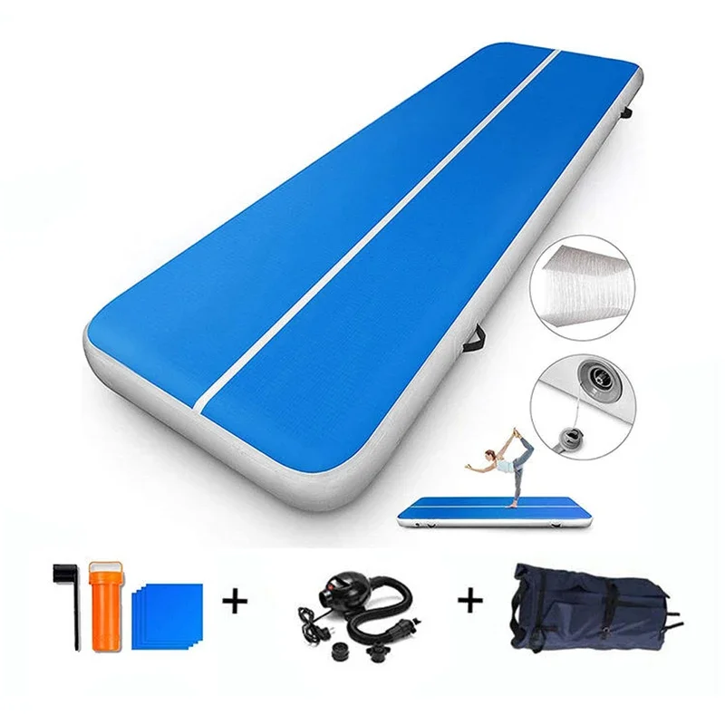 Tapis de gymnastique gonflable en PVC 4x2m, tapis de gymnastique multifonction pour sol de Yoga en plein Air, pistes d'air, tapis de gymnastique aquatique pour Sports de plein Air