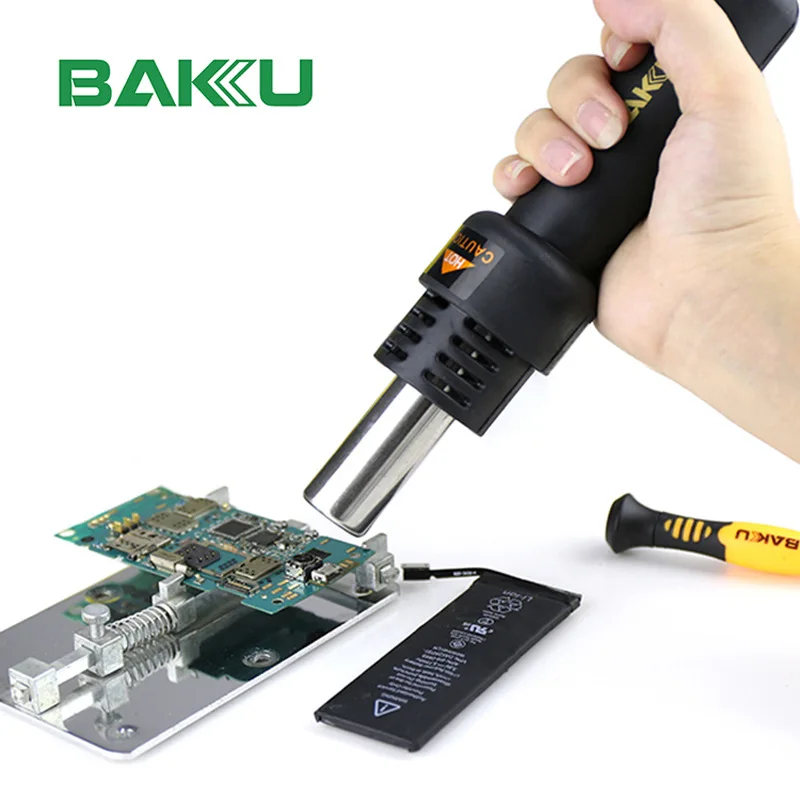 Baku BK-702B 2 in 1 hot air gun electric soldering iron dual digital display anti-static soldering station constant temperature