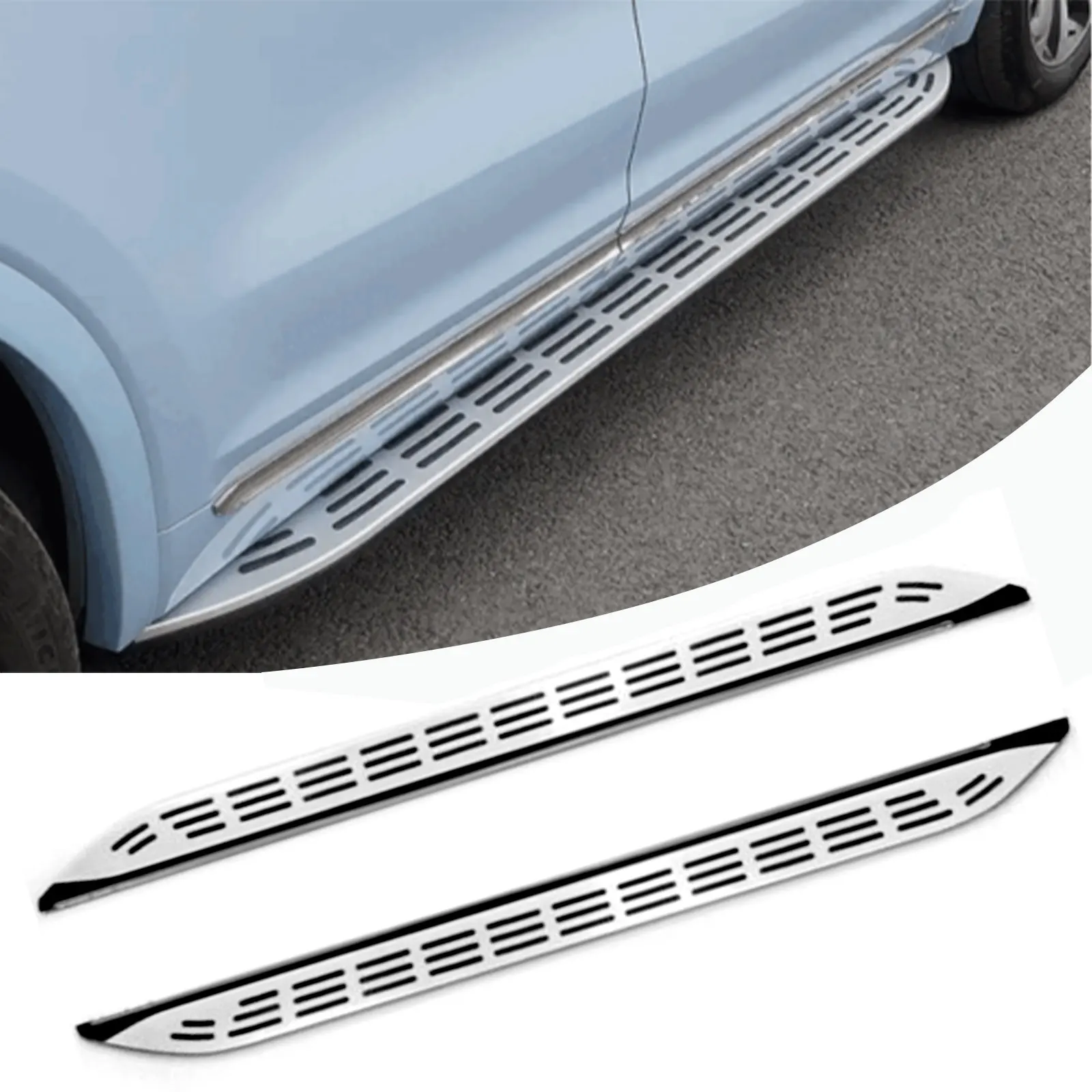 2Pcs for VW ATLAS Cross Sport 2020-2023 Fixed Side Step Pedal Running Board Nerf Bar