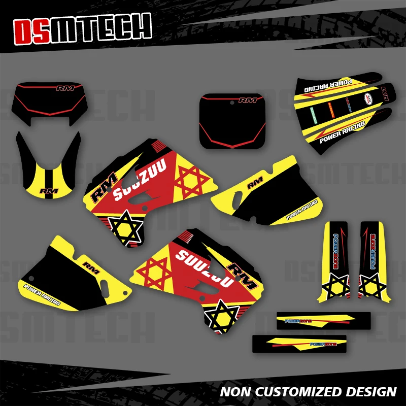 

DSMTECH полная графика наклейки мотоцикл фон индивидуальный номер для SUZUKI RMX 125 250 RMX 125 RMX 250 1992 1993 1994-95
