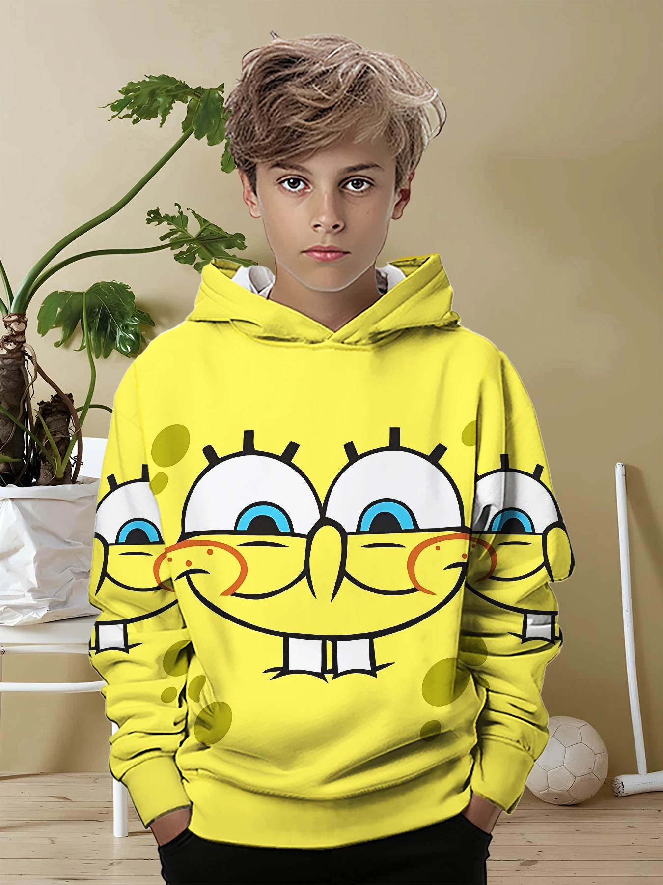 

Cartoon S-SpongeBobs 3D Print All Seasons Children Casual Sweatshirt Cool Pullover Tops Unisex Clothes Boy Girl Hoodies