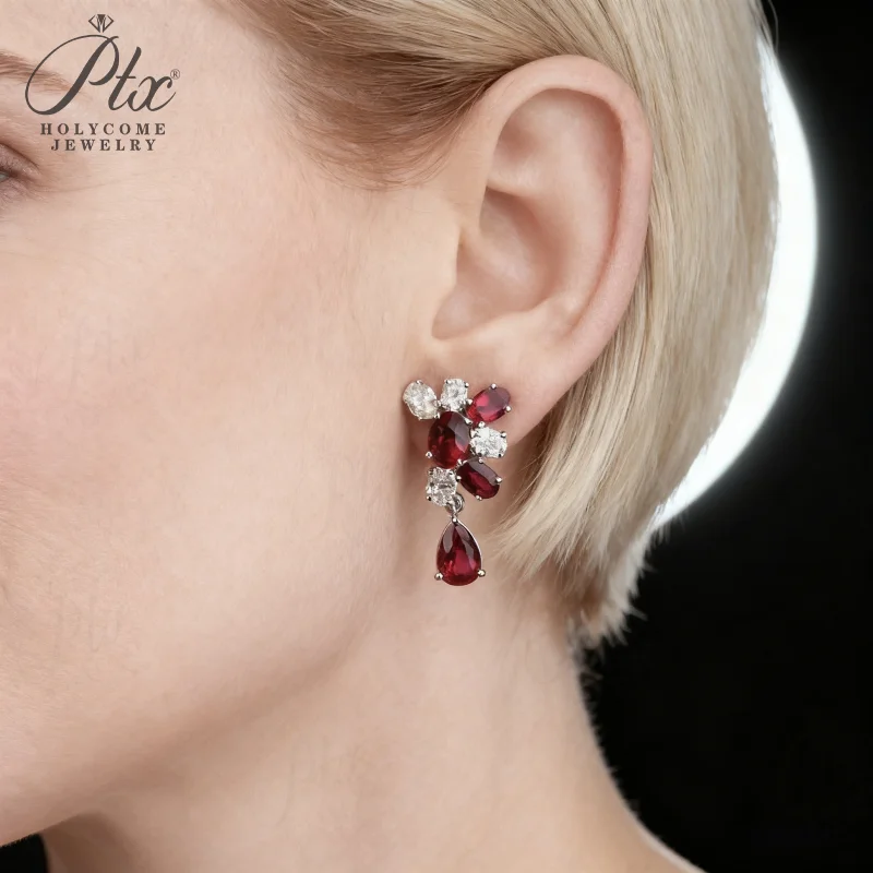 

Роскошные рубиновые серьги из серебра 925 пробы с муассанитом в винтажном стиле, 2 дизайна, подходят для женщин, ювелирные изделия для свадьбы и вечеринки