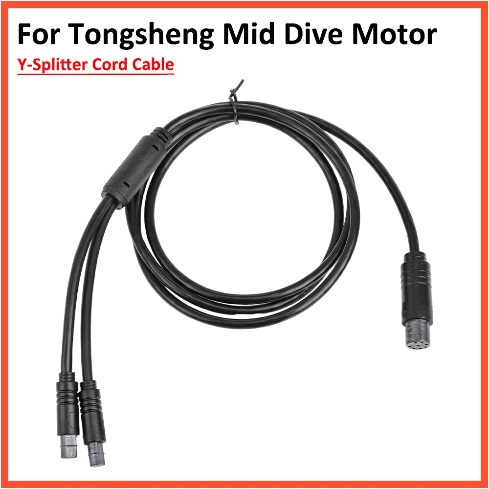 Y-Splitter Cord Cable for For Tongsheng Mid Dive Motor TSDZ-2 VLCD6+XH-18 Instrument Bicycle Modification Accessories