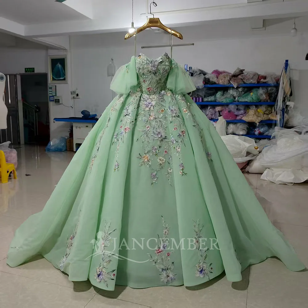 

Кружевное платье Quinceanera по индивидуальному заказу для девочек, многоуровневое бальное платье из органзы с открытыми плечами, вечернее платье для выпускного вечера, сладкое платье 15-16 Anos Vestidos