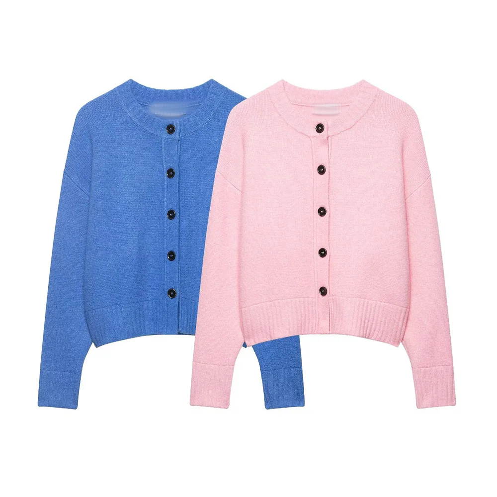 

WOMEN 2026 Summer New Fashion Knitted Cardigan Sweater Retro Long Sleeve All-match Casual Chic Female Outerwear Tops