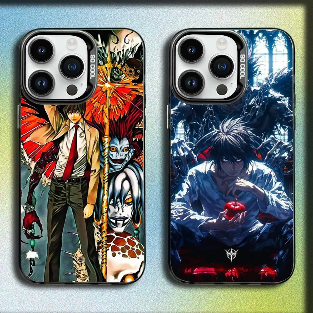 حافظة هاتف D-Death N-Note Manga لهاتف iPhone 17,16,15,14,13,12,11,Pro,Max,Plus,E,SE4,Air,Mini Black IMD Box