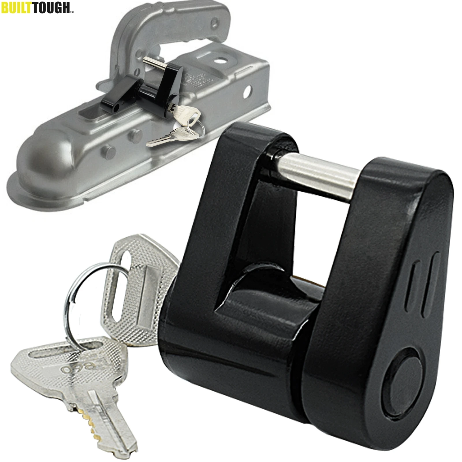 Rust-resistance Anti-theft Trailer Hitch Lock Trailer Coupler Padlock Hook Lock Tongue Locks Hitch Security Protector