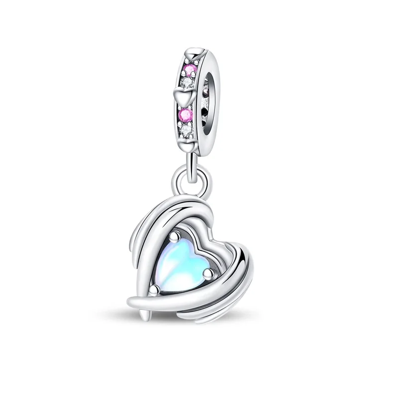 Sweet 925 Sterling Silver Love You Mom Entwined Infinite Hearts Charm Fit Original Bracelet for Women Necklace Fine Jewelry