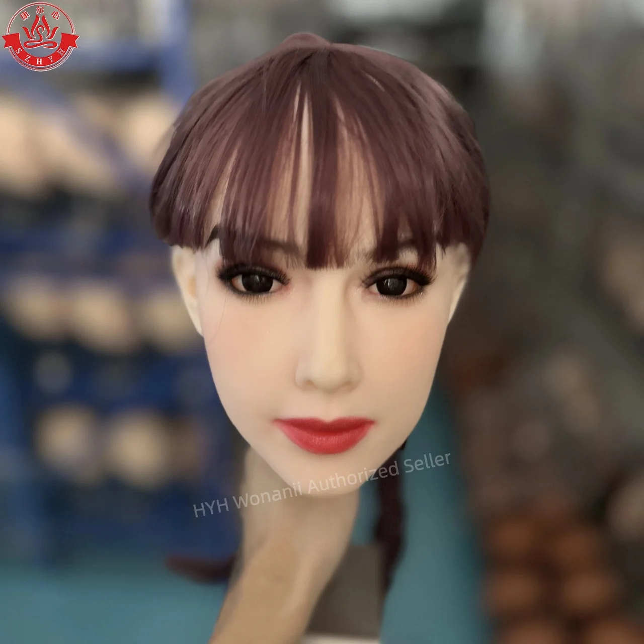 Oneani Food Grade TPE Big Head HYH-THB-KX-0009، واجهة M16، ممارسة مكياج مفتوحة الفم، تصميم تصفيفة الشعر، عرض المجوهرات