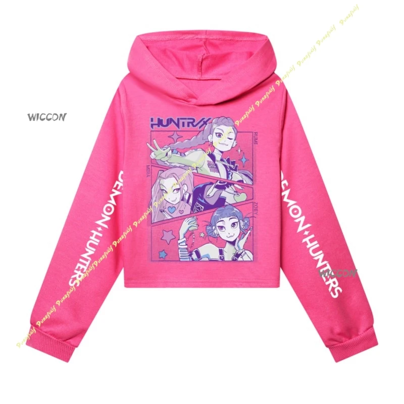 Anime KPop Demon Hunters Cosplay Costumes Rumi Multi-colored Hoodies Spring Autumn Suit Gilrs Clothe Daily Christmas Halloween