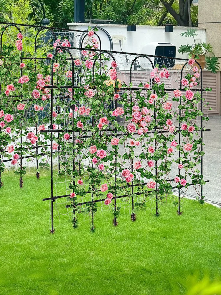 حديقة الخيار تعريشة تعريشة معدنية كبيرة تسلق قوس النباتات دعم في الهواء الطلق U-الإطار تعريشة للخضروات البازلاء الفاكهة الكرمة #6