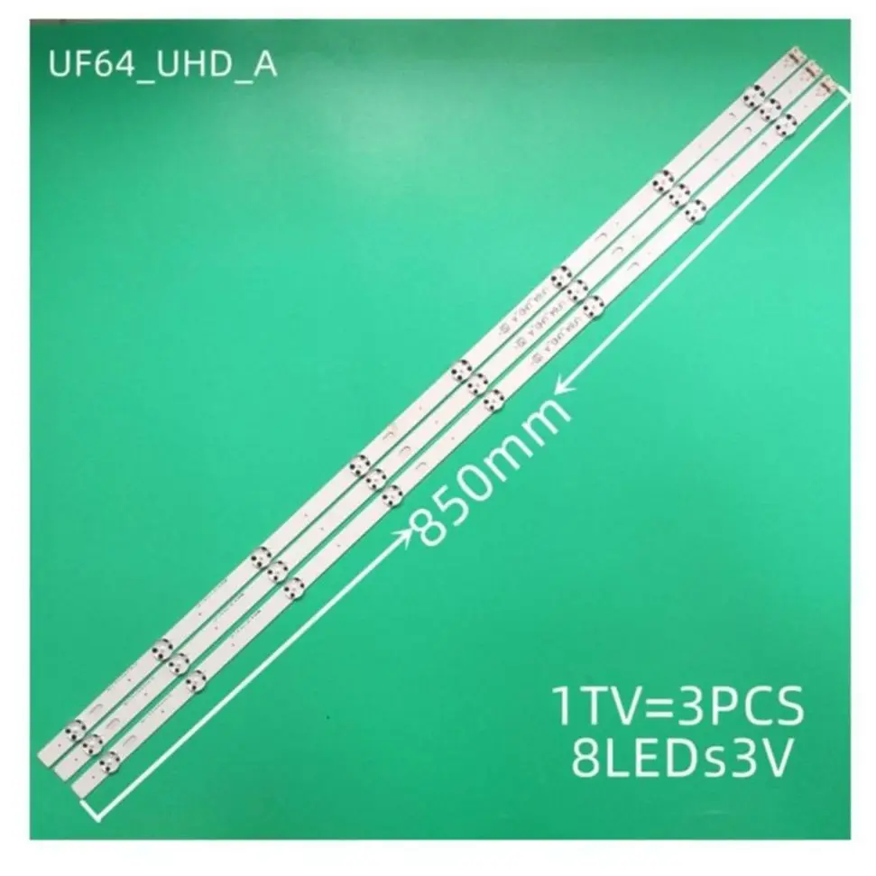 3pcs 8LED LED backlight for LG 43UF640T 43UH619v 43UH620V 43UH610V 43UH6030 43UF6407 43LH60_FHD_A UF64_UHD_A 43LH60FHD 43UF640